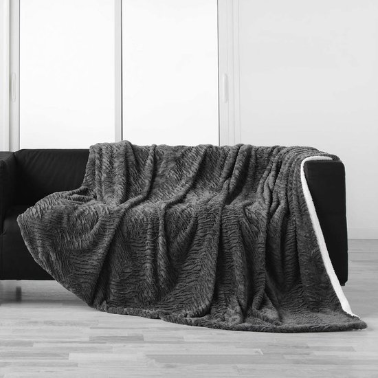 Schapenvel Plaid 125 x 150 cm Circe Dark Grey