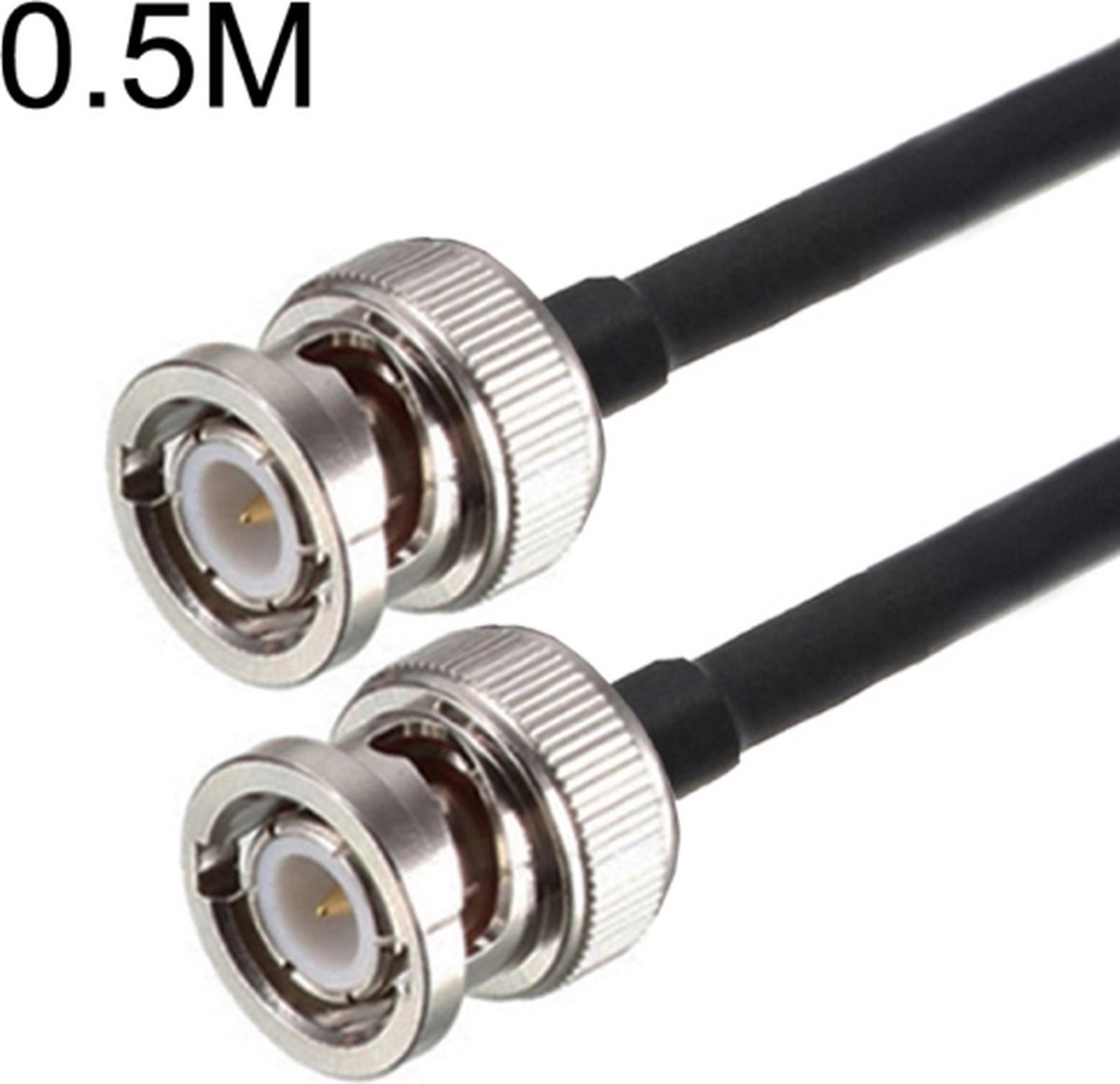 BNC Male To BNC Male RG58 Coaxial Adapter Cable, Cable Length:0.5m