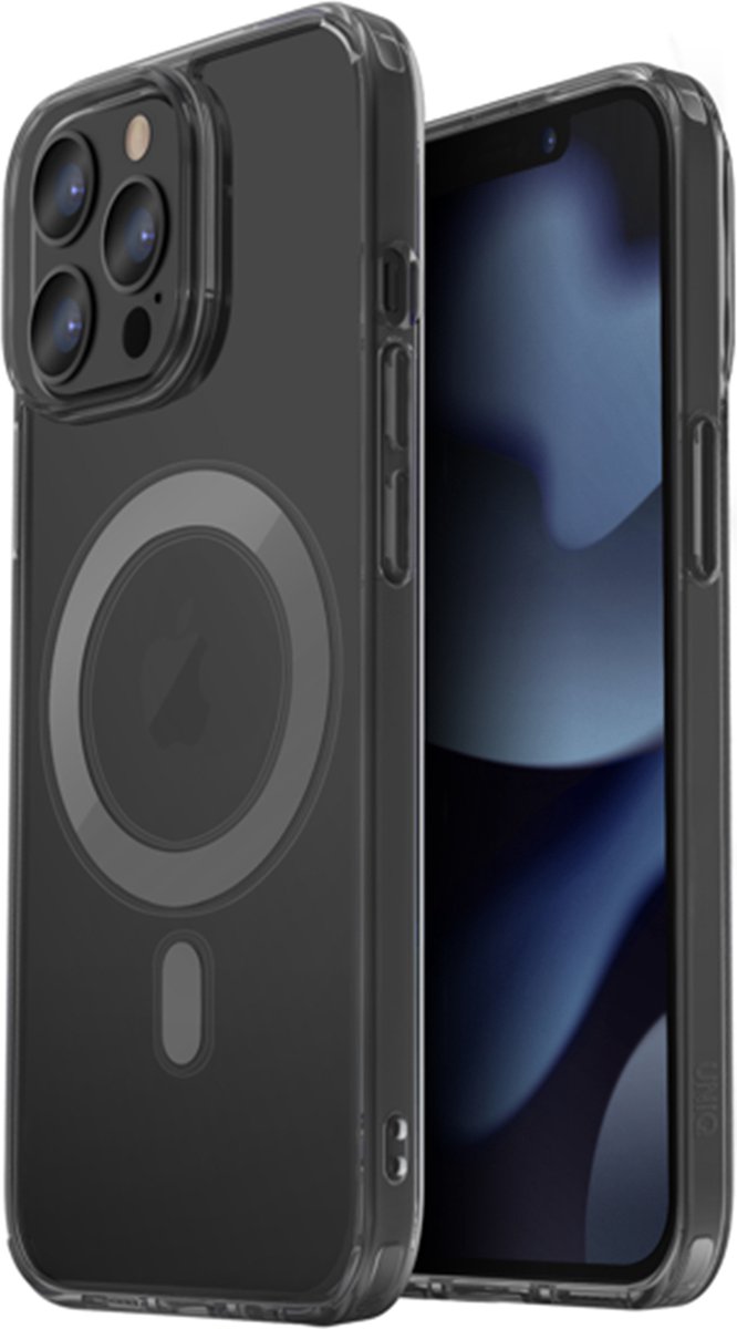 Uniq - LifePro - Xtreme case voor iPhone - 14 - Plus - Magclick - Charging - zwart/frost - smoke