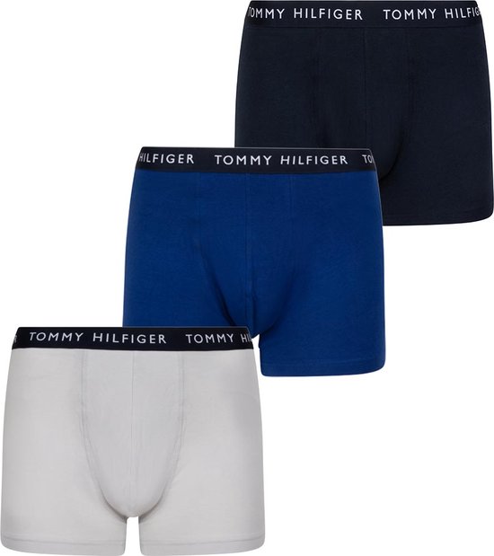 Tommy Hilfiger Recycled Essentials trunks (3-pack) - blauw met wit - Maat: L