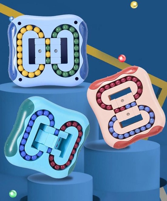 Thumbnail van een extra afbeelding van het spel Willingood Magic Bean Rotating Cube speelgoed. Kleur : rood, magische bean, creatief stressvermindering, educatief speelgoed, intelligente vingertop-toverkubus, gyroscooppuzzel, kubus voor kinderen en volwassenen angst verlichting