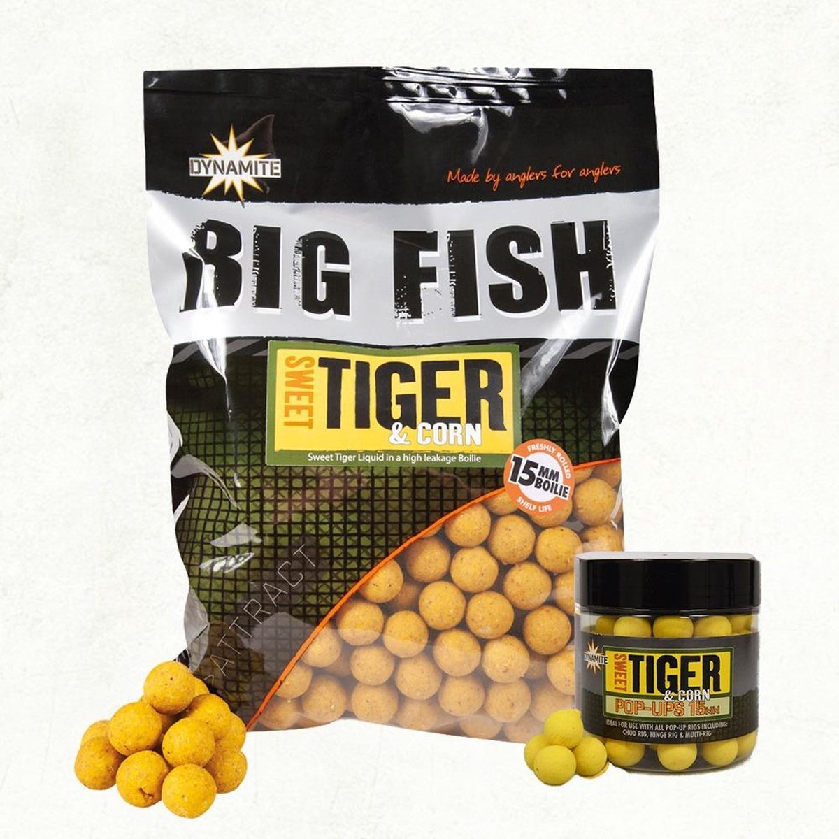 Dynamite Baits Sweet Tiger Corn Boilies 15mm 1,8Kg