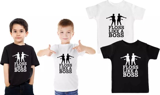 T-shirt Floss Like a Boss blanc pour enfant 9-11 ans