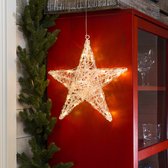 Éclairage de Éclairage de Noël étoile acrylique LED Konstsmide - 34 cm - 24 lumières - 24V - pour l'intérieur - blanc chaud