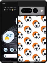 Google Pixel 7 Pro Hardcase hoesje Soccer Ball Orange Shadow - Designed by Cazy