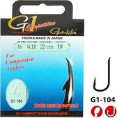 Gamakatsu Onderlijnen G1-Competition Haak G1-104 - 22cm (10 pcs) - Maat : 22cm - haak 12 - 0.12mm
