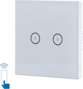 WiFi Smart Switch slimme schakelaar | 2 lichtpunten - inbouw - touch  bediening - glas... | bol.com