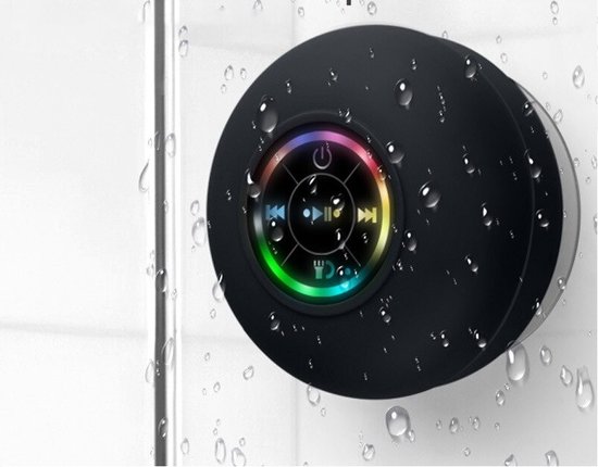 WiseGoods Premium Bluetooth Speaker Waterproof - RGB LED USB - Soundbar Badkamer - Douche Speakers - Muziek - Cadeau - Zwart — afbeelding 5