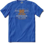 60 Jaar vintage legend - Verjaardag cadeau - Kado tip - T-Shirt - Dames - Royal Blue - Maat S