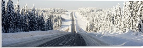 WallClassics - Acrylglas - Driving Home For Christmas - 60x20 cm Foto op Acrylglas (Met Ophangsysteem)