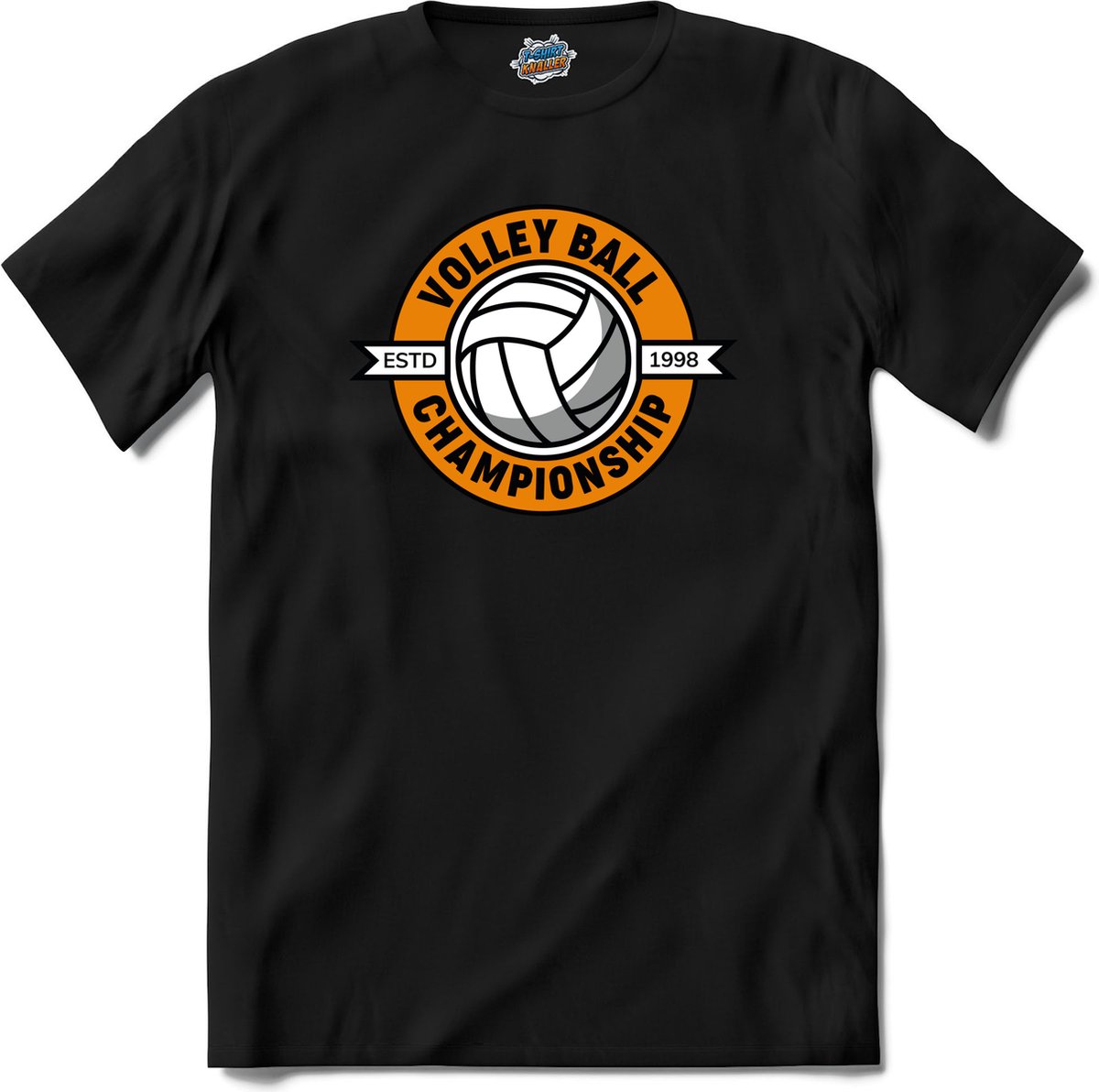 Volleybal championship sport - T-Shirt - Jongens - Zwart - Maat 4 jaar