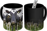 Magische Mok - Foto op Warmte Mokken - Koffiemok - Koeien - Gras - Lente - Dieren - Weiland - Boerderij - Magic Mok - Beker - 350 ML - Theemok