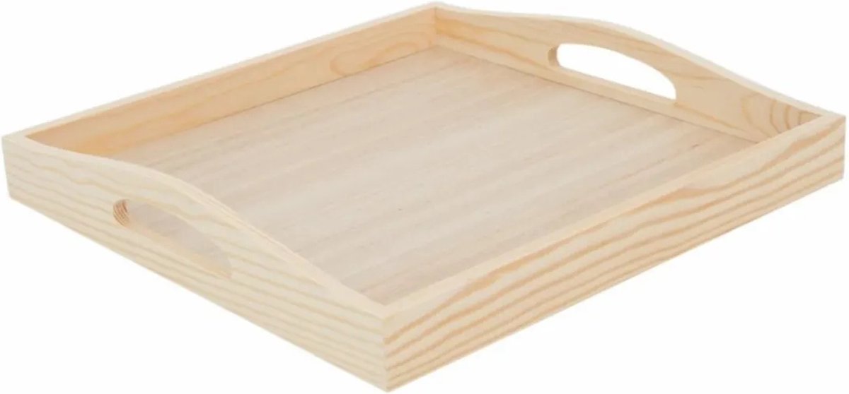 Hobbygroep houten dienblad creatief speelgoed 30x30x5 cm mozaïek.