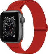 Bracelet adapté pour Apple Watch Strap 38/40/41 mm Bracelet en nylon avec boucle - Bracelet de montre adapté pour Apple Watch 1-8 / SE - 38/40/41 mm - Rouge
