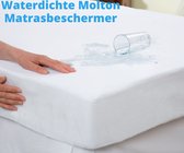 Droomtextiel Waterdichte Matrasbeschermer Lits-Jumeaux 180x200 cm Molton - Anti Bacterieel - Incontinentie Matrasbeschermer Hoogwaardige Kwaliteit
