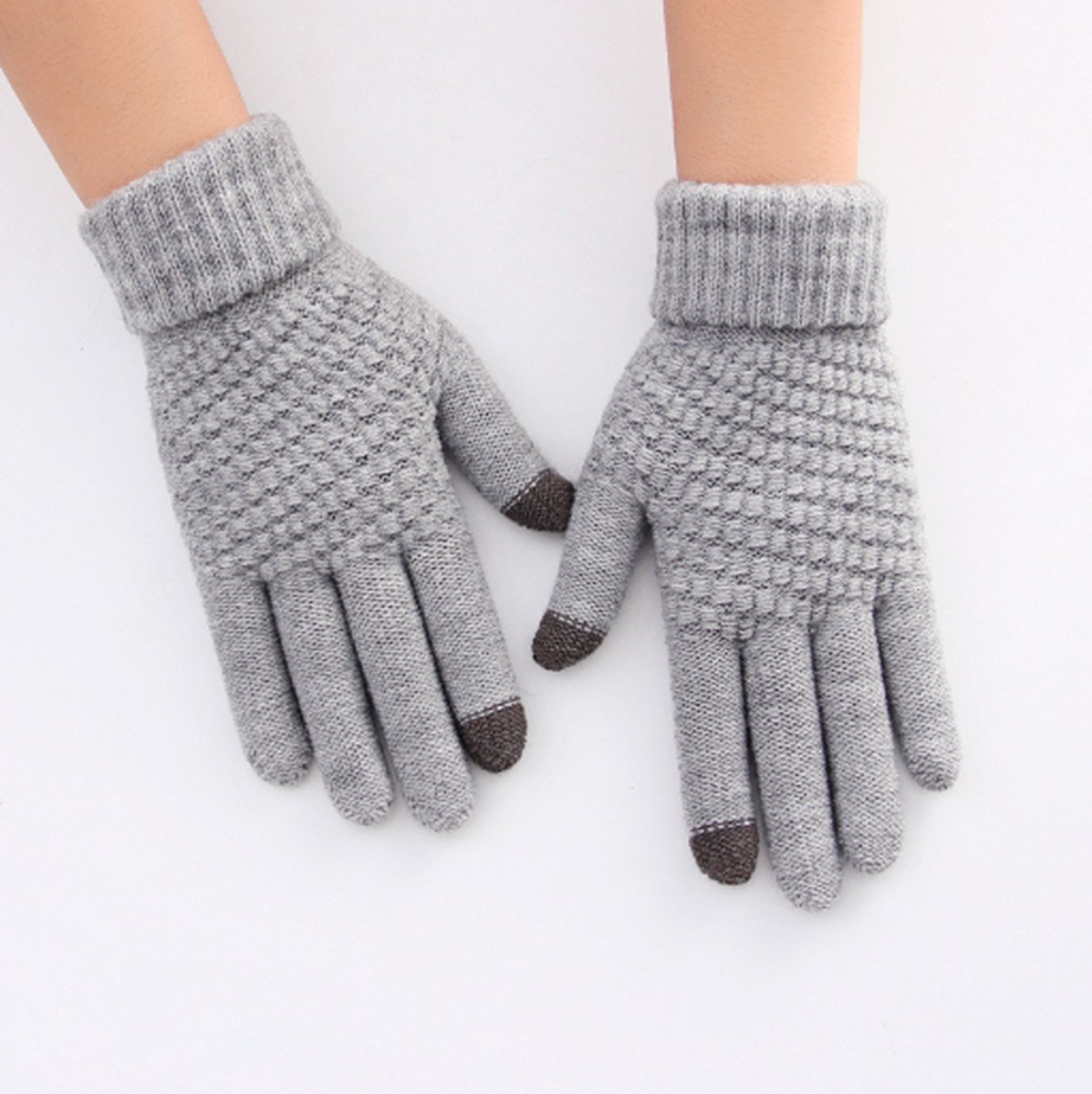 Handschoenen | Japan Style | touchscreen heren/dames - One Size Fits All (Grijs)