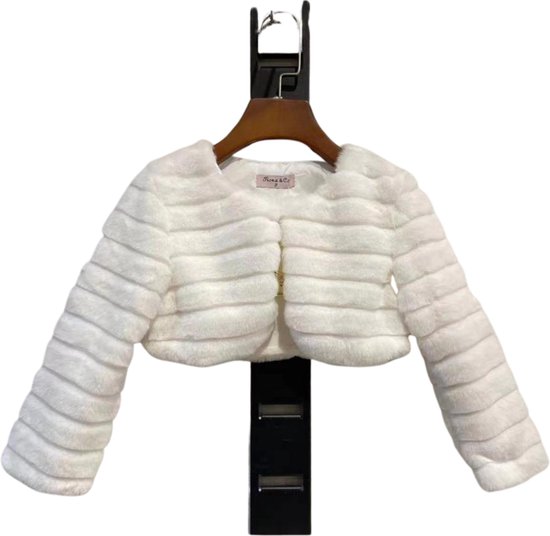 Meisjes Jasje - Kinderkleding - Vest - Voor meisjes - 8 jaar - Wit
