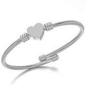 Bracelet dames coeur réglable - 4 couleurs - argent - bracelets - bracelet anniversaire - cadeau pour elle - maman - femme - cadeau fête des mères
