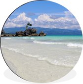 WallCircle - Wandcirkel - Muurcirkel - Tropisch strand bij het eiland Boracay - Aluminium - Dibond - ⌀ 60 cm - Binnen en Buiten