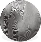 WallCircle - Wandcirkel - Muurcirkel - Optische illusie abstracte cirkels - Aluminium - Dibond - ⌀ 120 cm - Binnen en Buiten XXL