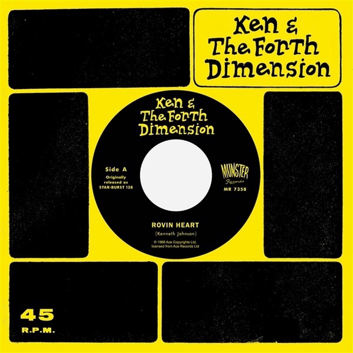Ken & The Forth Dimension - Rovin Heart / See If I Care (7" Single)