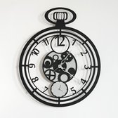 A&M Collection – Handgemaakt – Horloge Murale Design Italien Montre de Poche Nero 44 x 55cm