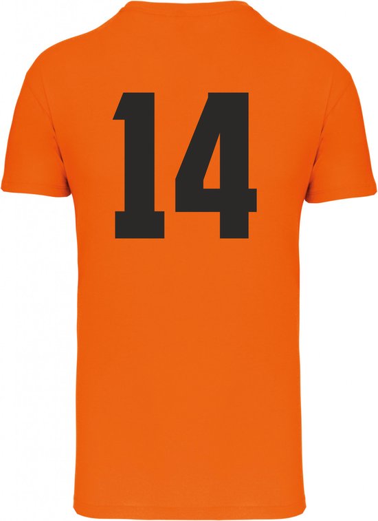 T-shirt Nummer 14 Cruiff | EK 2024 Holland |Oranje Shirt| Koningsdag kleding | Oranje | maat XL