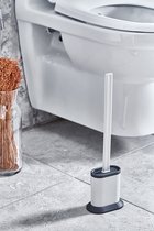 WC Borstel - Toiletborstel met Houder - Siliconen Toiletborstel - Wit