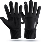 Waterdichte handschoenen - Fietshandschoenen - Touch screen proof - Anti Slip - Zwart - L