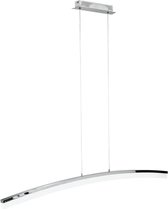 LED Hanglamp Bended linear - Dimbaar warm wit licht - In hoogte verstelbaar - Zilver