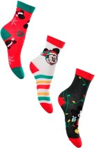 Mickey Mouse - Sokken Mickey Mouse - Kerst - 3 paar - maat 23-26
