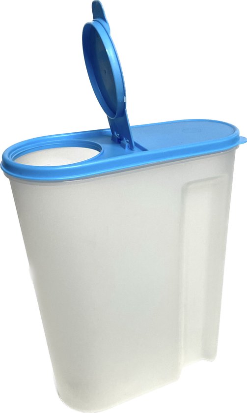 Boite de conservation - Boite fraîcheur - Boite de conservation - Boite céréales - 5 litres - avec couvercle bleu clair et valve - Keeeper