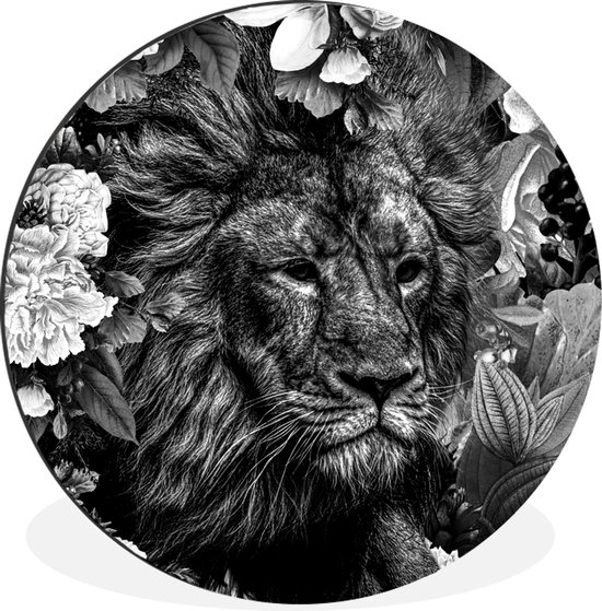 Décoration murale murale d'extérieur Lion - Gros plan - Savane - 80x160 cm - Toile de