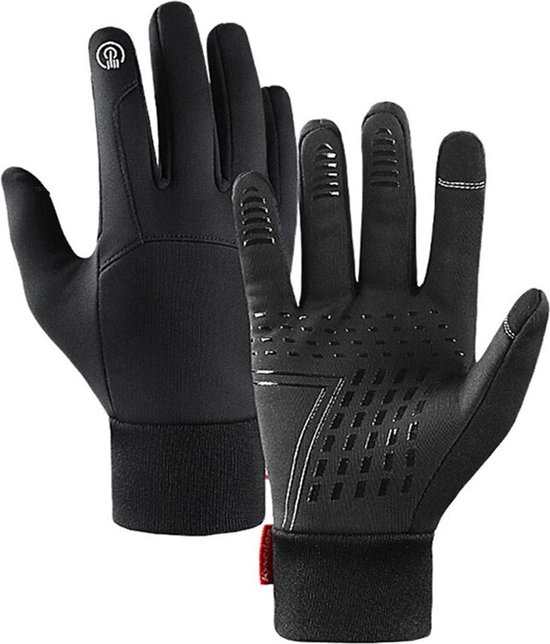 Unisex Winter Handschoenen Touchscreen | Fietshandschoenen Heren/Dames Winddicht en Waterproof | Zwart Maat XL