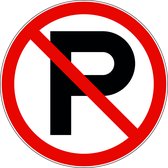 Parkeren verboden sticker 30cm - Sticker niet parkeren - Verbodssticker - Parkeerverbod stickers - Sticker voor binnen en buiten