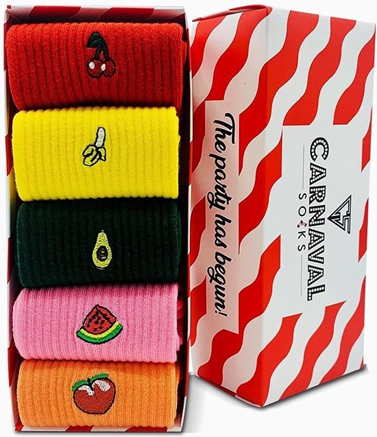 5 Paar Sokken met Cadeaudoos - Katoen - Socks - Vrolijke Sokken - Christmas Gift - Maat 37-44 - Kerstcadeau - Verjaardag Cadeau