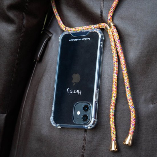 Hendy telefoonhoesje met koord - Classic - Confetti  - iPhone 11