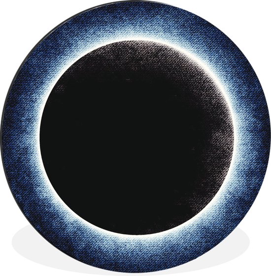 WallCircle - Wandcirkel - Muurcirkel - Een eclips illustratie op realistische canvas - Aluminium - Dibond - ⌀ 90 cm - Binnen en Buiten