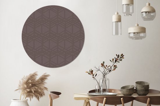 WallCircle - Cercle mural - Cercle mural - Motifs - Ligne - Violet - Aluminium - Dibond - 140x140 cm - Intérieur et Extérieur