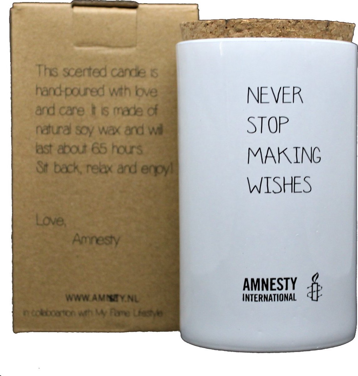 My Flame - Never Stop Making Wishes - Kerstcadeau - Geurkaars - Sojakaars - 65 branduren