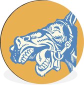 Une illustration d'un âne en pop art Cercle mural aluminium ⌀ 30 cm - Tirage photo sur cercle mural / cercle vivant / cercle de jardin (décoration murale)