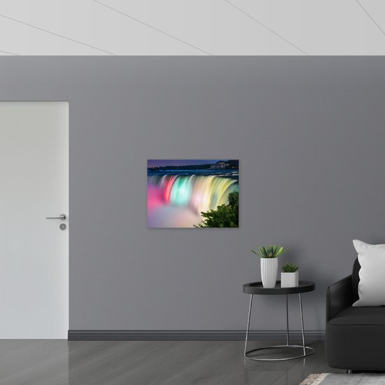 PVC Schuimplaat- Niagara Falls Watervallen in de VS - 80x60 cm Foto op PVC Schuimplaat