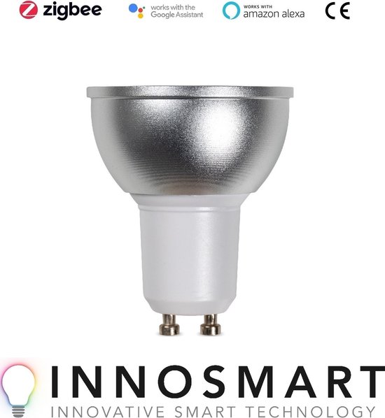 Innosmart GU10 - Zigbee Smart Lamp - GU10 - White and Color Ambiance - Dimbare GU10 - Werkt met Innr - White and Color RGB - Google en Alexa gestuurde Smart LED Lamp - Slimme lampen - Slimme verlichting - Smart bulb - Innr GU10