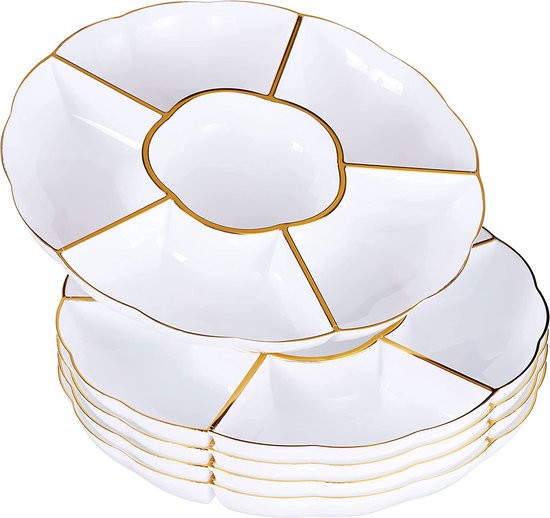 1pc Assiette De Dîner Assiettes À Compartiments En Plastique