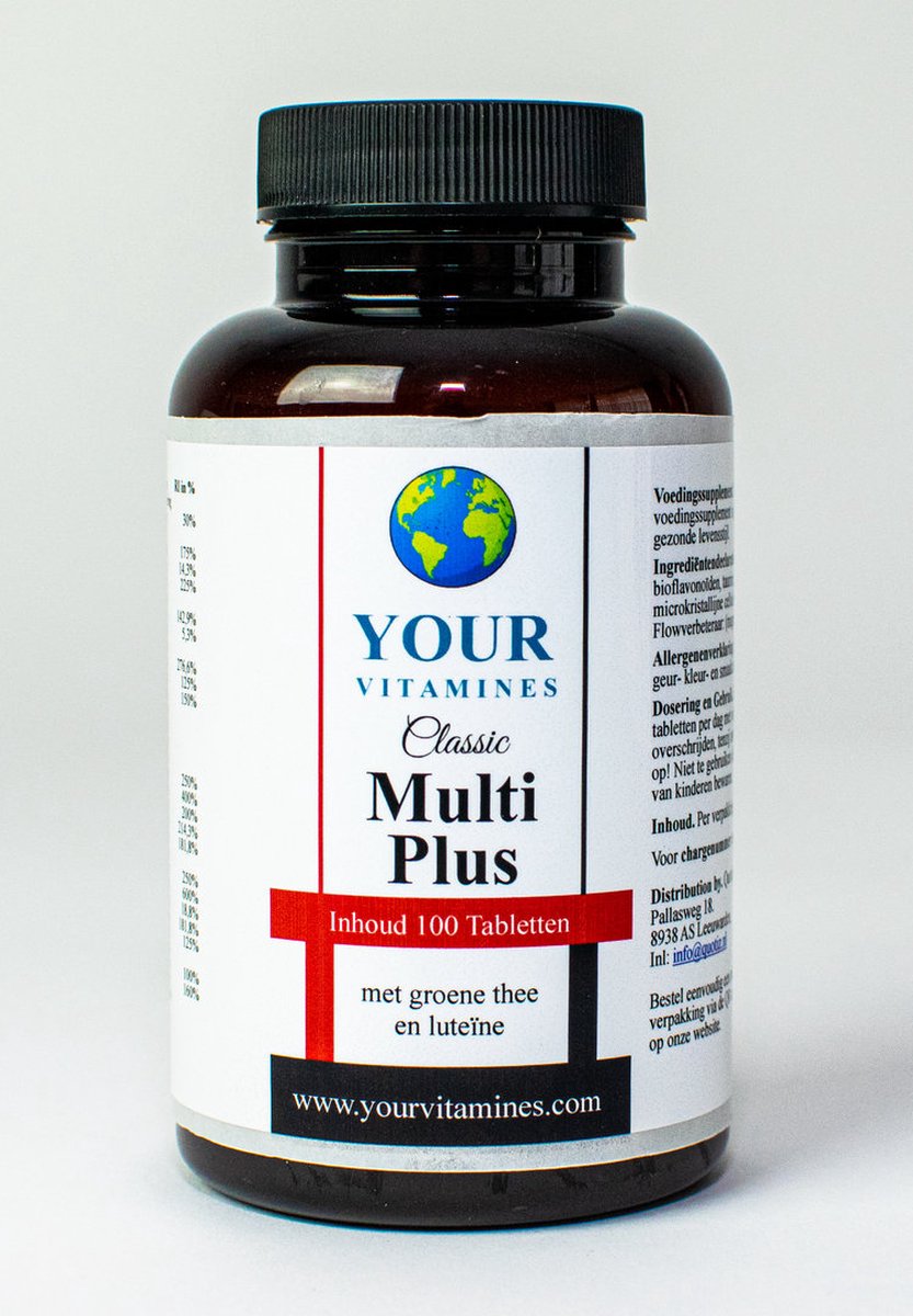 Your Vitamines Classic Multi Plus A tot Z (met groene thee en luteïne) 100 tabletten