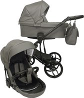 P'tit Chou Solido Dark Grey - Complete 2 in 1 Kinderwagen set - Buggy + draagmand - Incl. Accessoires & Maxi-Cosi adapters