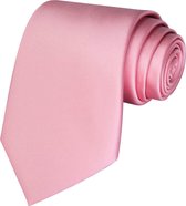 Fako Fashion® - Cravate - Uni - Satin - 8cm - 145cm - Rose