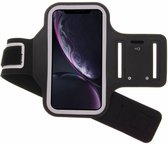 Hoesje Geschikt voor iPhone Xr hardloop armband - Sportband - hoesje - zwart