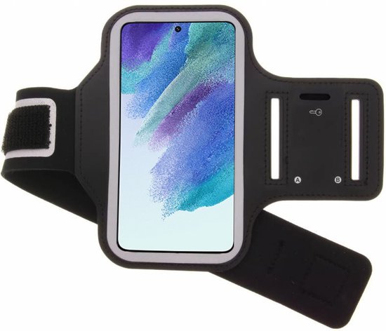 Hoesje Geschikt Voor Samsung Galaxy S21 hardloop armband - Sportband - hoesje - zwart