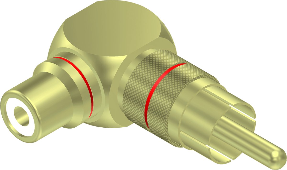 Procab VC215 Basic RCA male - RCA female haaks adapter (2 stuks)